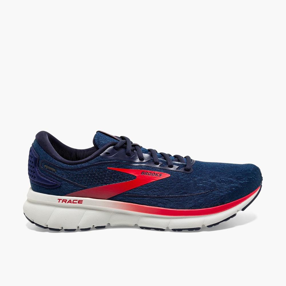 Chaussure de Marche Brooks Trace 2 with Adaptive Cushioning Blanche Orange Bleu Homme | PWV-3536417